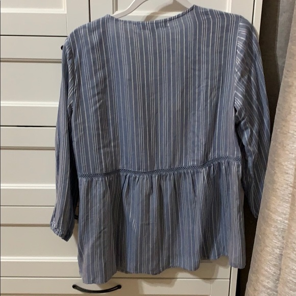 Blue & white striped blouse. - Picture 4 of 5